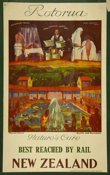 1932_Rotorua_Natures_Cure_Best_Reached_by_Rail_NZ_Railways-poster_CMS